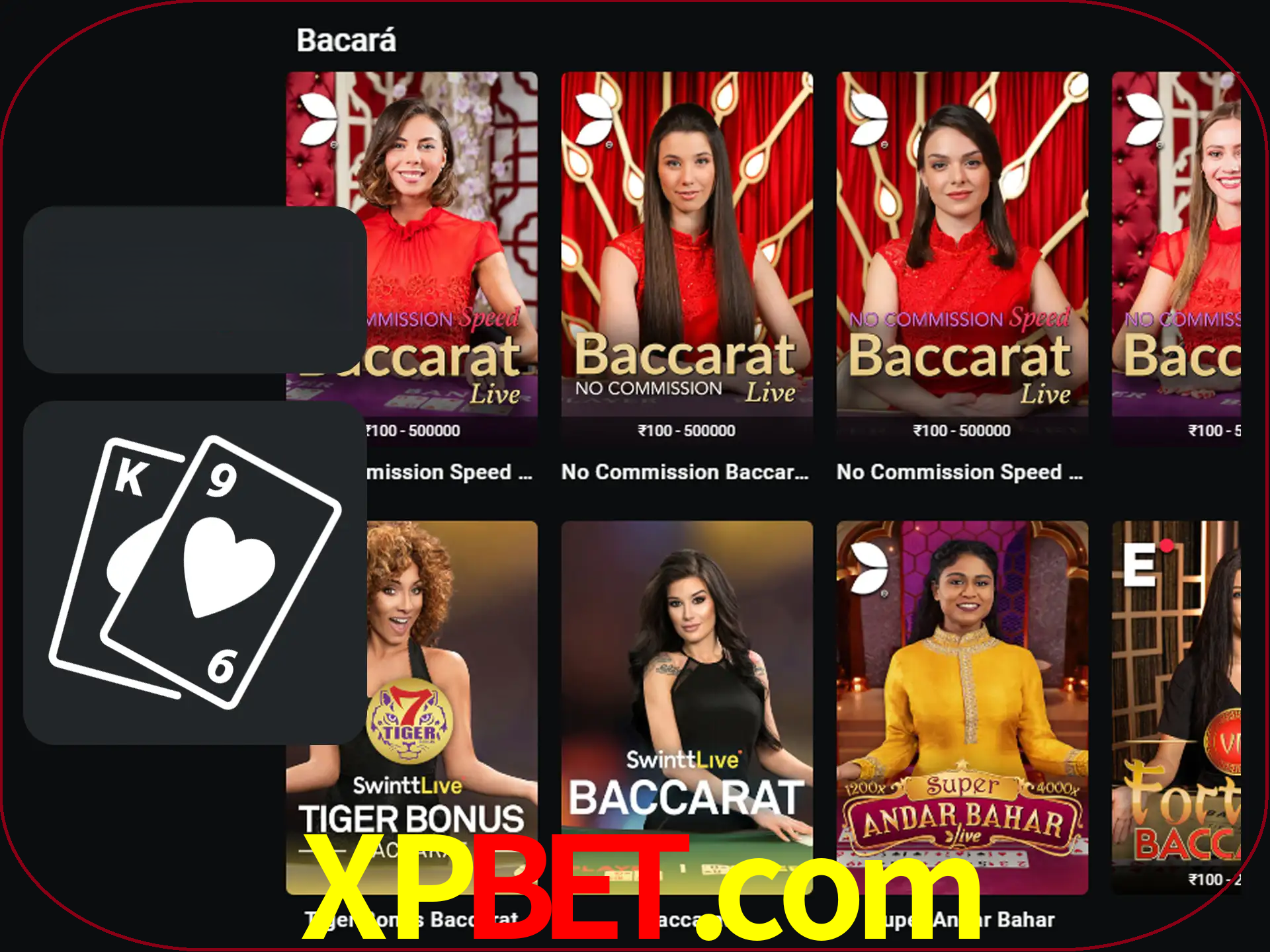 Ganhe muito dinheiro jogando jogos de bacará.