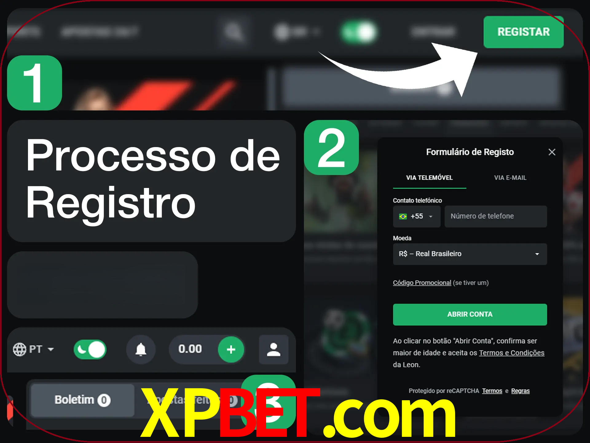 O processo de registro na LeonBet é simples.
